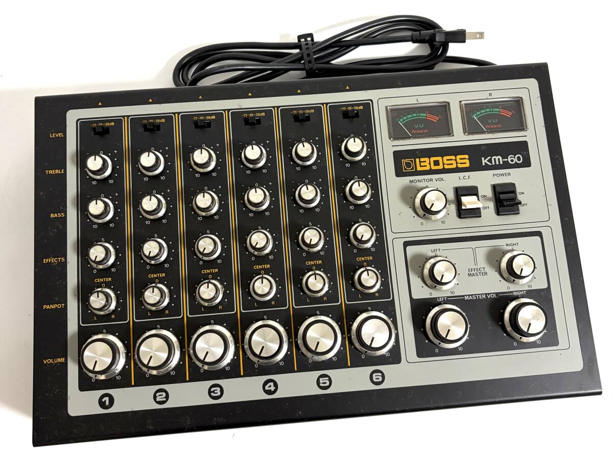 【現状品】ビンテージ BOSS KM-60 アナログミキサー ボス PA機器 ミキサー Mixer Roland ローランド 希少 レア I260707