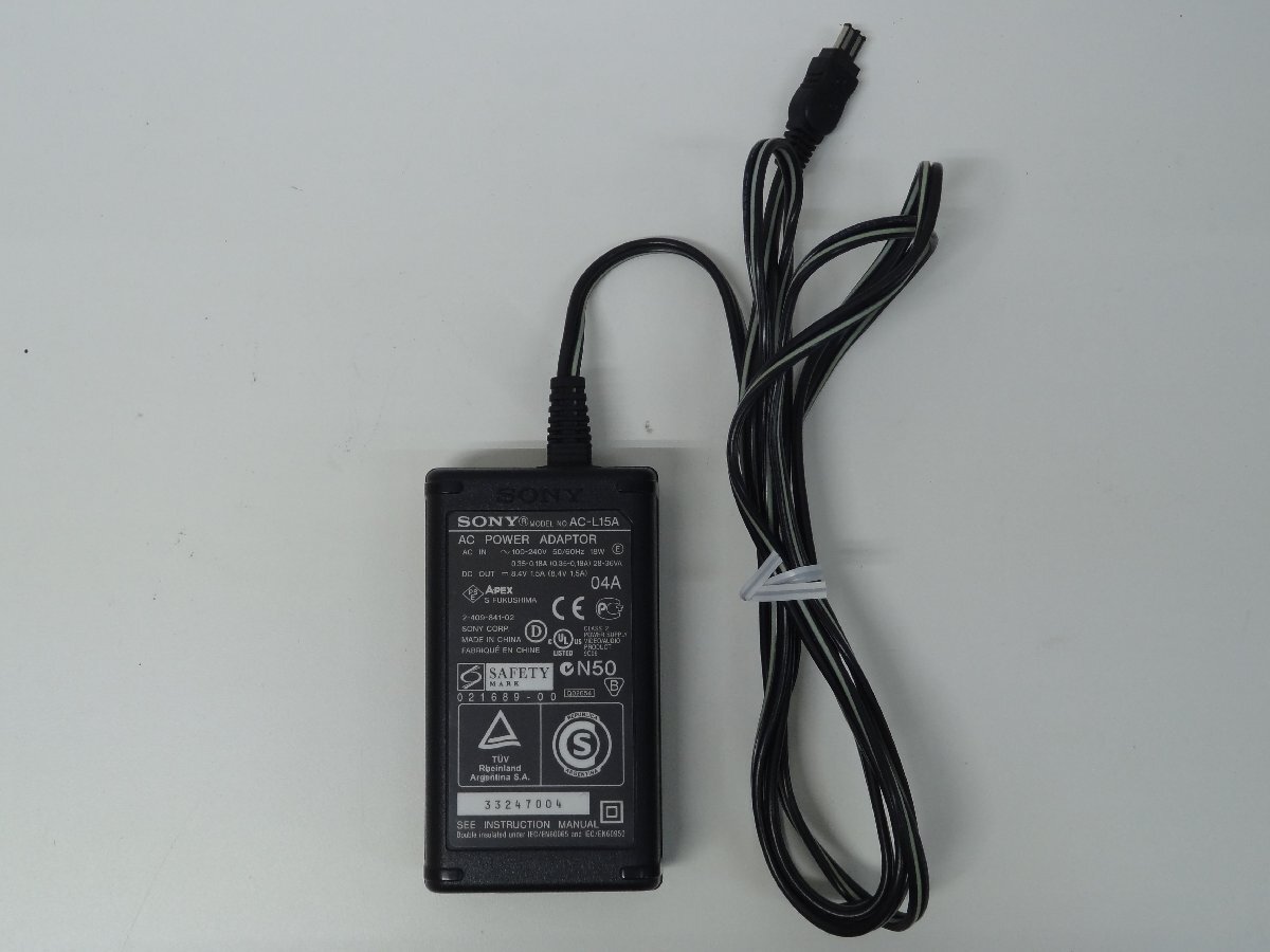 レ■/Zこ0728　SONY ソニー 純正 ビデオカメラ ACパワーアダプタ AC-L15A 中古