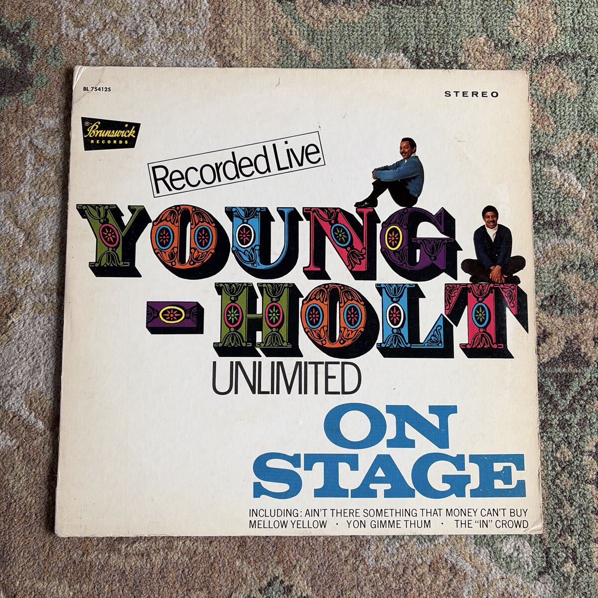 USオリジナル/深溝1S! Young Holt Unlimited ヤングホルトアンリミテッド On Stage LPレコード Brunswick BL754125 Deep Groove 試聴済/b2
