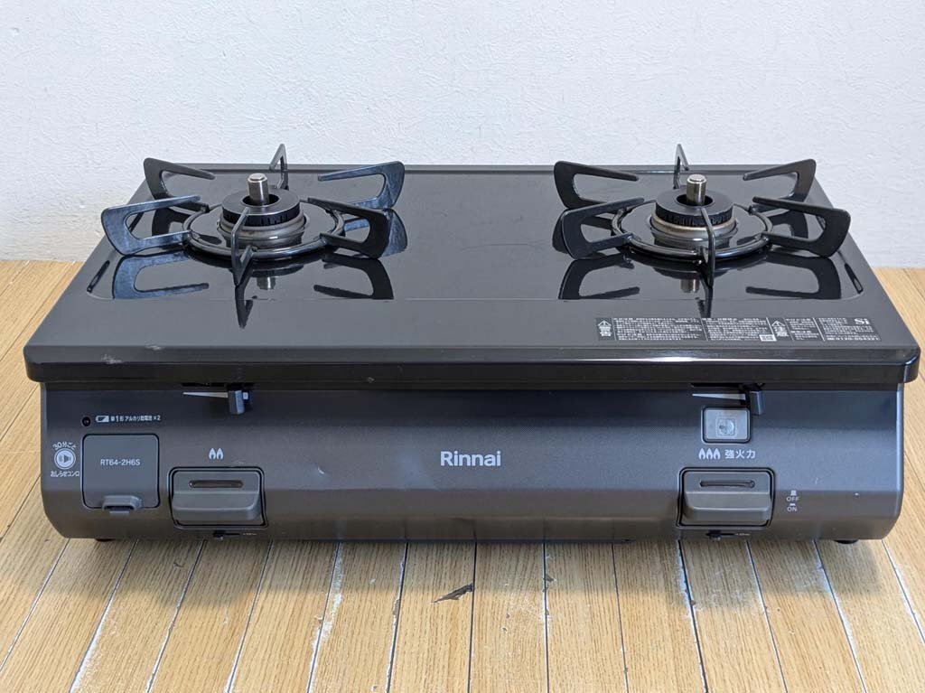 △リンナイ ガステーブル RT64-2H6S 都市ガス 20年製 右強火右強火