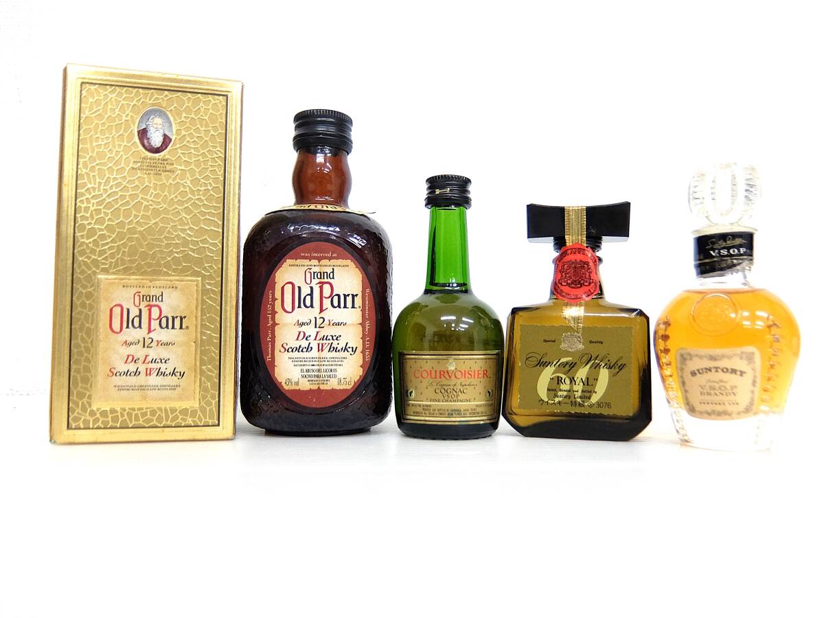 【広島県内限定配送】サントリー オールドパー クルボアジュ VSOP ウイスキー ミニボトル ４本 コニャック スコッチ 