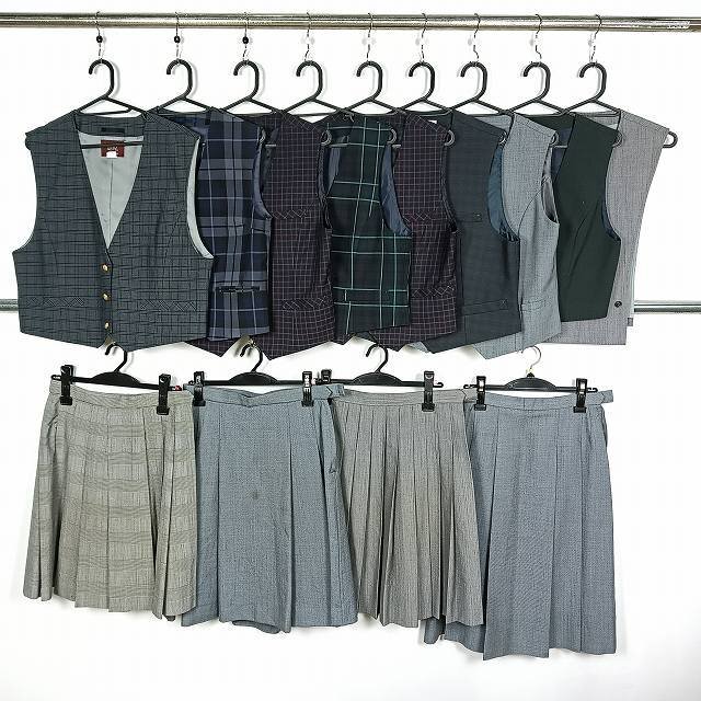 ベスト スカート その他 1円 中古 制服 学生服 セット 詰合わせ 39CS-545 DF