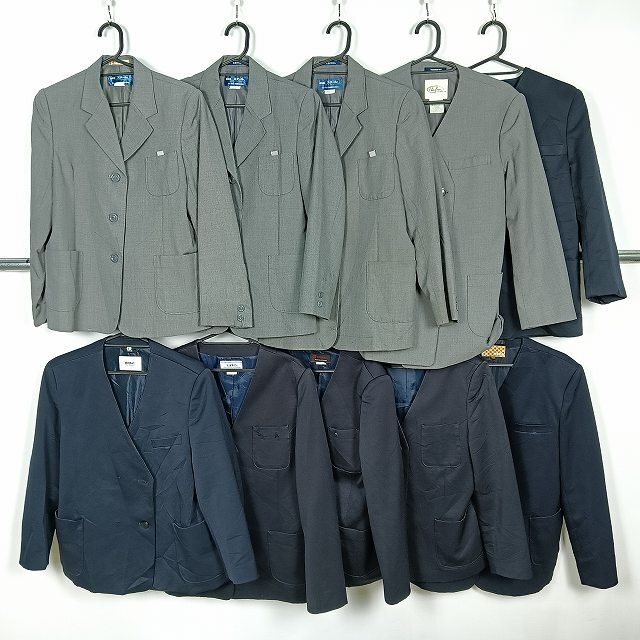 ブレザー イートン 無地 1円 中古 制服 学生服 10枚 セット 詰合わせ 39CS-507 DF
