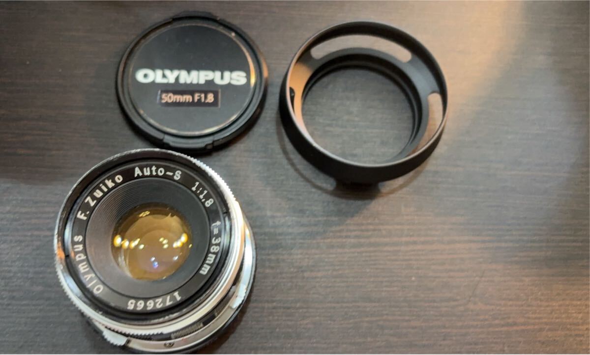 オリンパスＦ.ｚｕｉｋｏ　AUTO-S 1:1.8f＝38ミリレンズ状態画像確認現状渡し