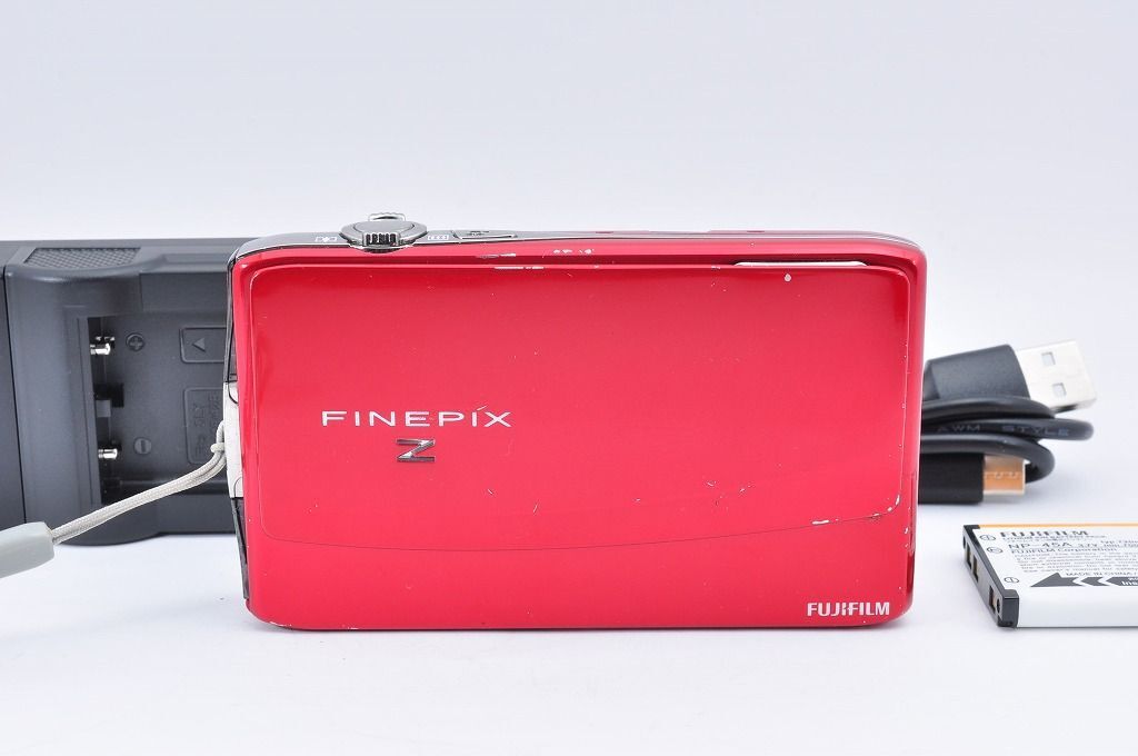 FUJIFILM FinePix Z900EXR レッド デジタルカメラ コンデジ 動作品#1800