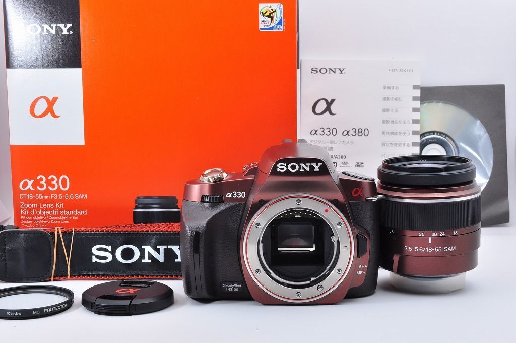 SONY α330 ブラウン DT 18-55mm F3.5-5.6 SAM レンズキット デジタル一眼カメラ＃1855