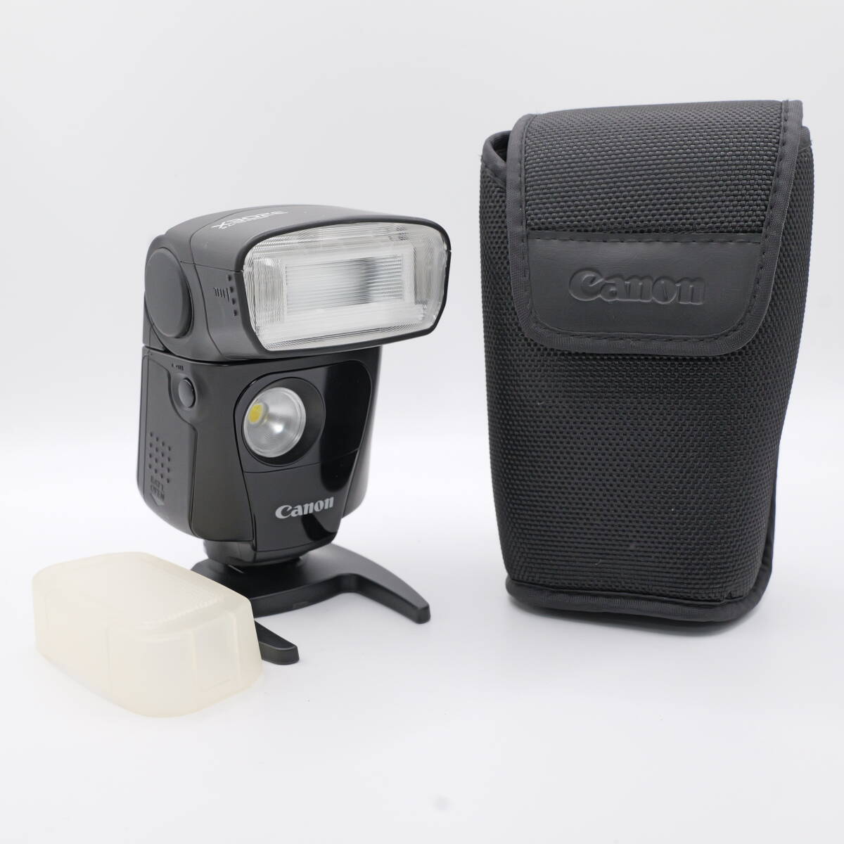 【かめら屋】美品 Canon キャノン SPEEDLITE 320EX ソフトケース付き ストロボ スピードライト 通電発光確認済 #y337