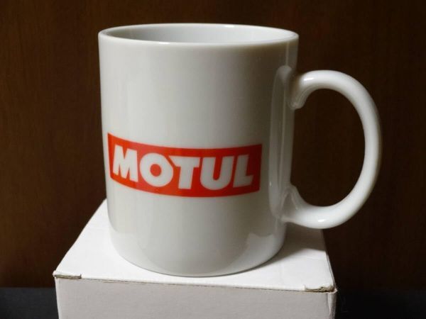 未使用　新品　箱入り！MOTUL モチュール オリジナルマグカップ MOTULロゴ ホワイトレッド マグカップ