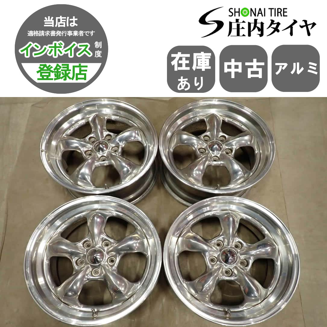 4本SET 会社宛 送料無料 17×8J WORK グッカーズ ヘミ アルミ 5穴 PCD 114.3mm +48 ハブ径 72mm メッキ 店頭交換OK RX-7 マツダ NO,I5294