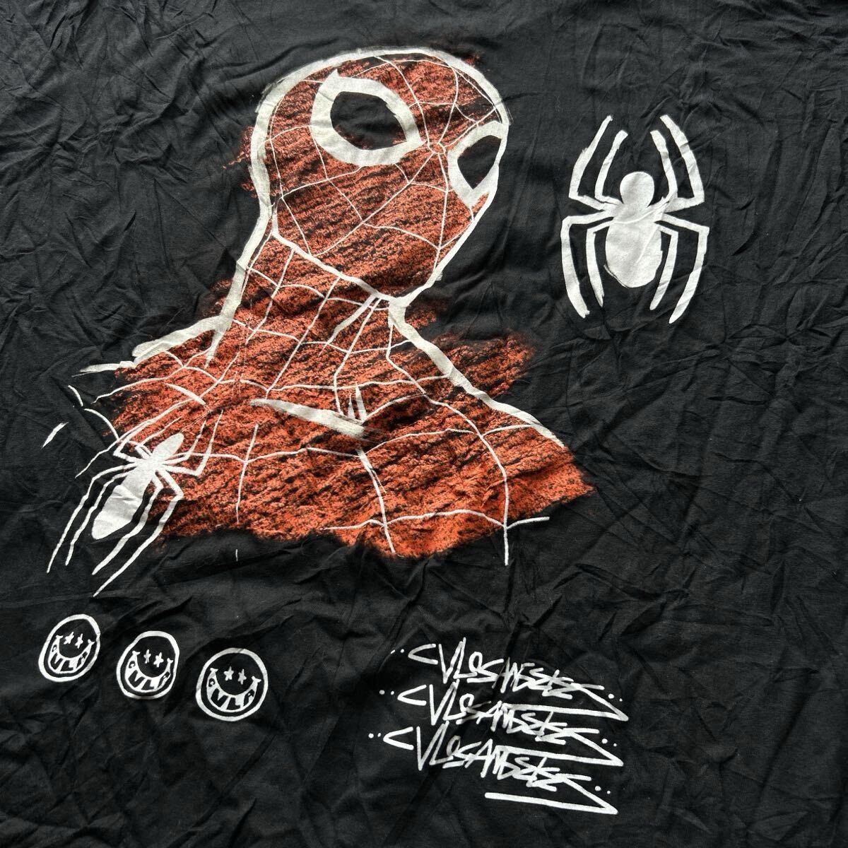 MARVEL スパイダーマン Tシャツ 3XL ビッグサイズ ブラック マーベル 大きいサイズ ボックスシルエット ストリート プリントTシャツ us古着