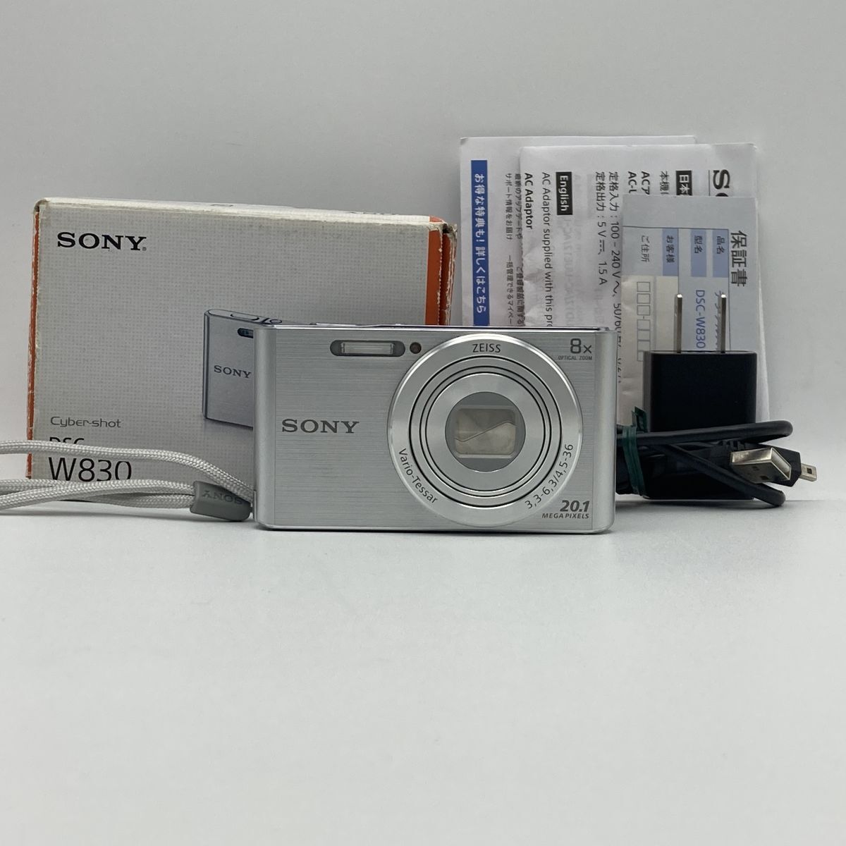 FGf590J06 V50731E225 SONY ソニー Cyber shot DSC-W830 シルバー コンパクトデジタルカメラ デジカメ