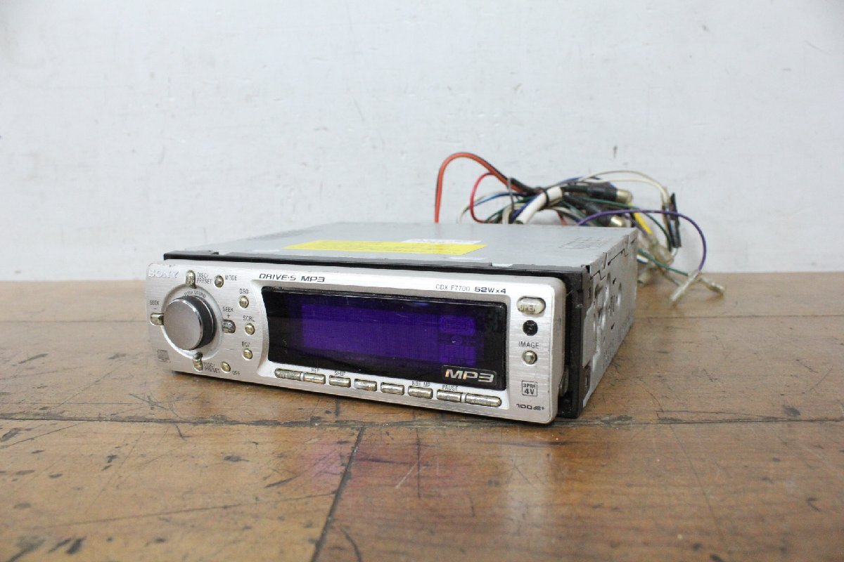 ☆【1F0626-6】 SONY ソニー カーステレオ CDデッキ CDX-F7700 本体のみ 52Wx4 DRIVE・S MP3 ジャンク