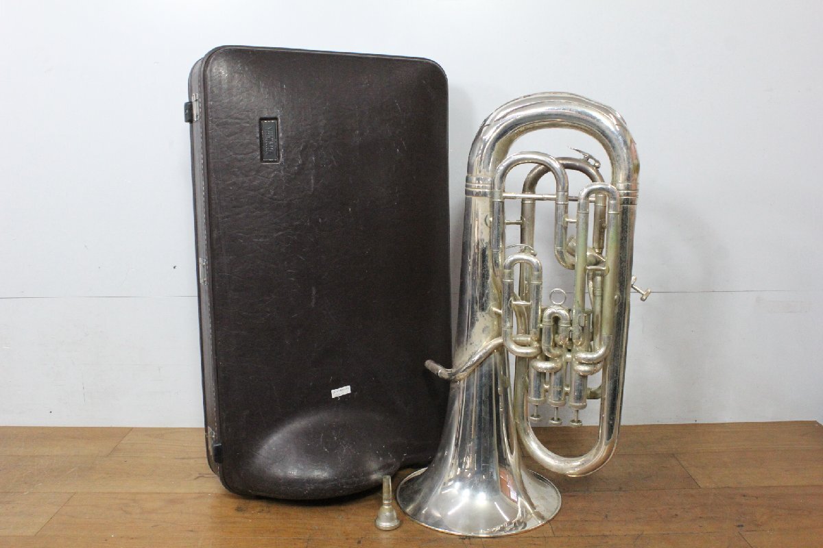 ☆【2H0702-17】 YAMAHA ヤマハ ユーフォニアム YEP-641 マウスピース 専用ケース付属 金管楽器 吹奏楽 ジャンク