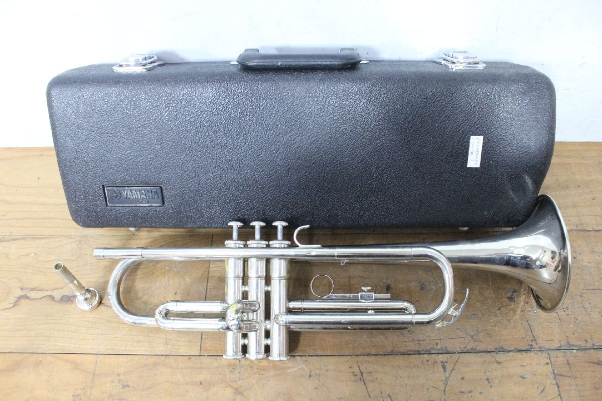 ☆【2H0702-13@】 YAMAHA ヤマハ トランペット YTR1310 ③ マウスピース 専用ケース付属 金管楽器 吹奏楽 ジャンク