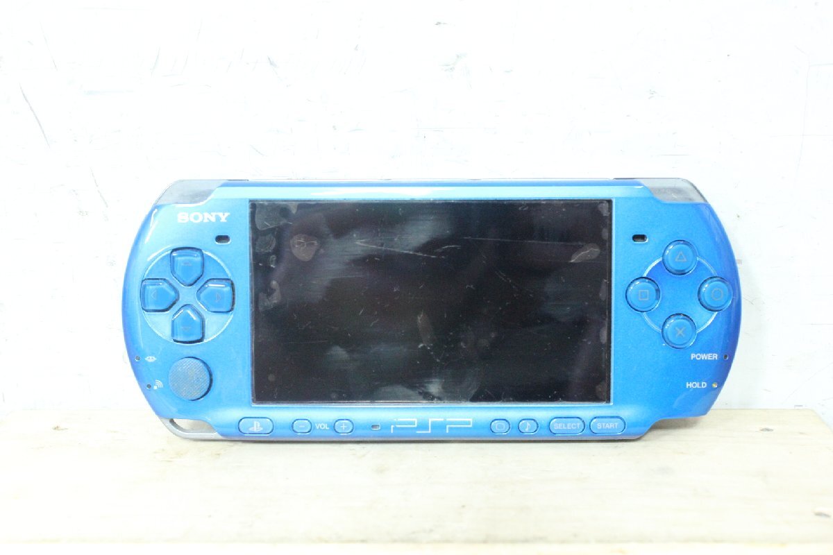 ☆【2T0702-1】 SONY ソニー プレイステーションポータブル PSP-3000 ブルー 本体のみ ゲーム機 ジャンク