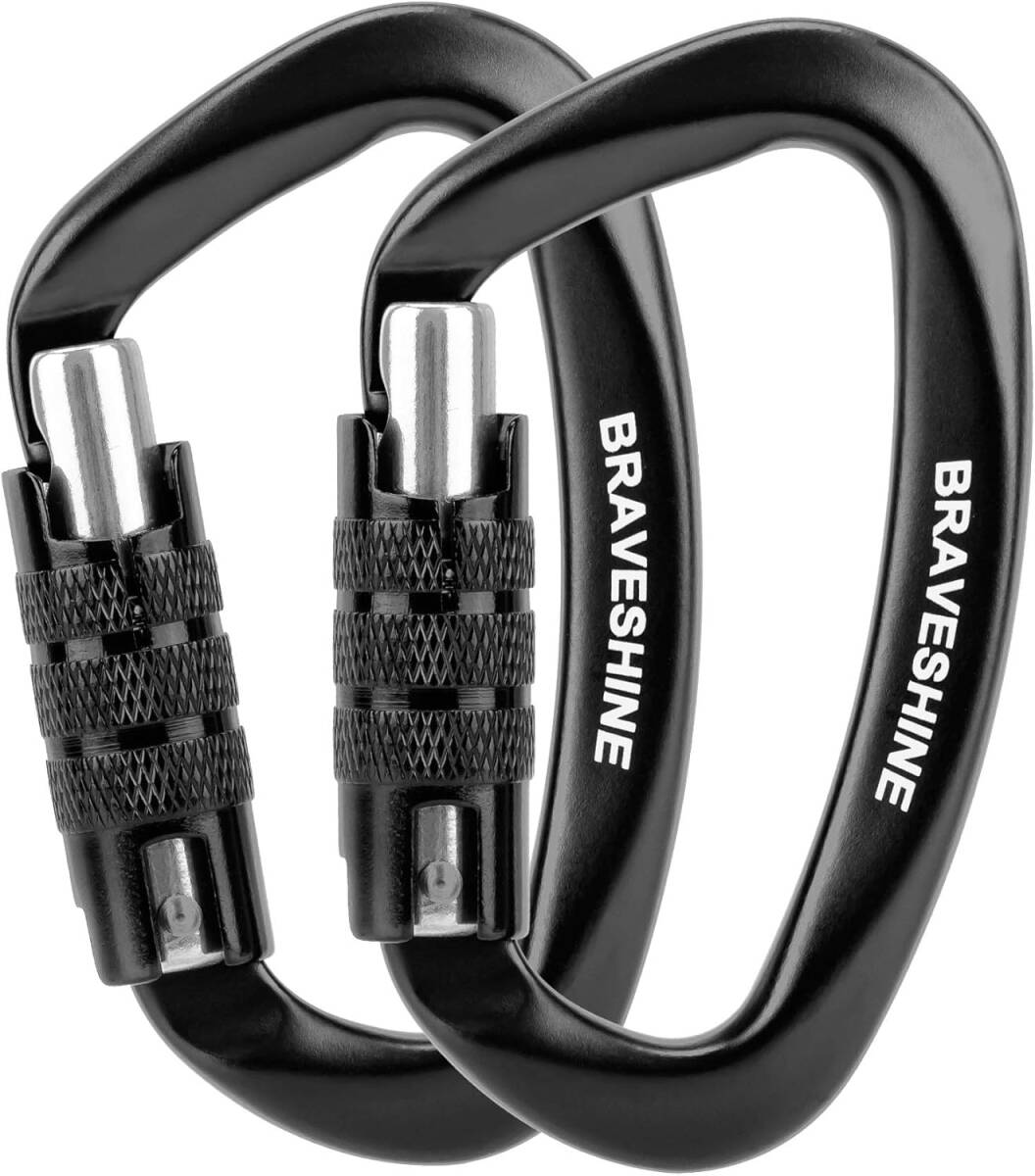 カラビナ 12KN オートロック式 BRAVESHINE 耐荷重1200kg 