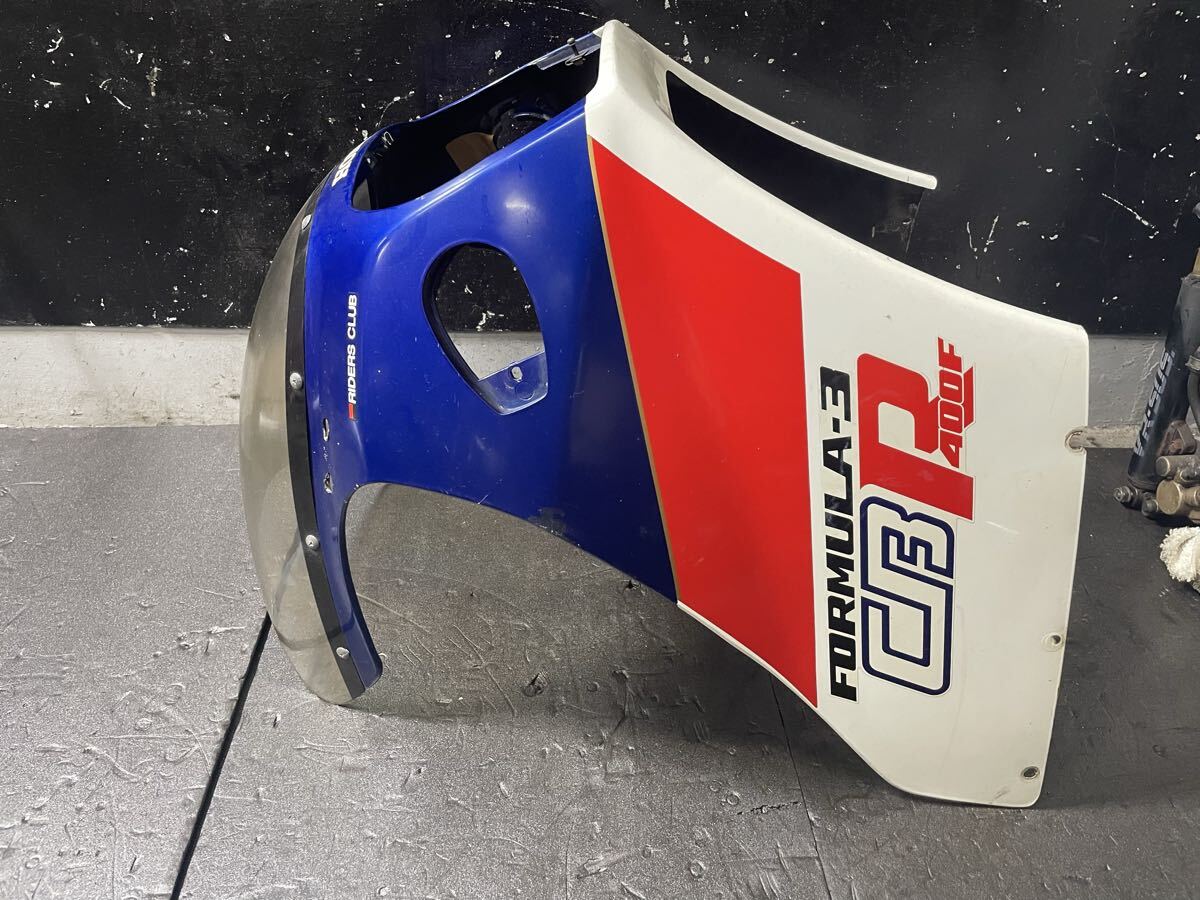 倉庫整理 CBR400F フォーミュラF3 純正 フロントカウル アッパーカウル 検 NC07 pc04 cbx400f エンジン フレーム 外装 beet