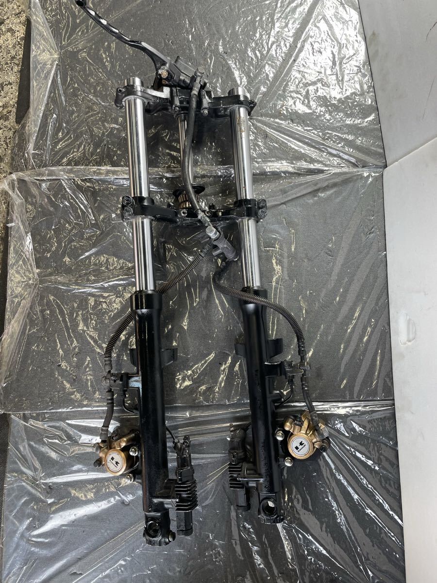B37 確実実動 美品部品多数 GPZ400R 純正 フロントフォーク ニンジャ 検 NINJA Kawasaki ゼファー400 zrx400 エンジン 外装 beet zx400d