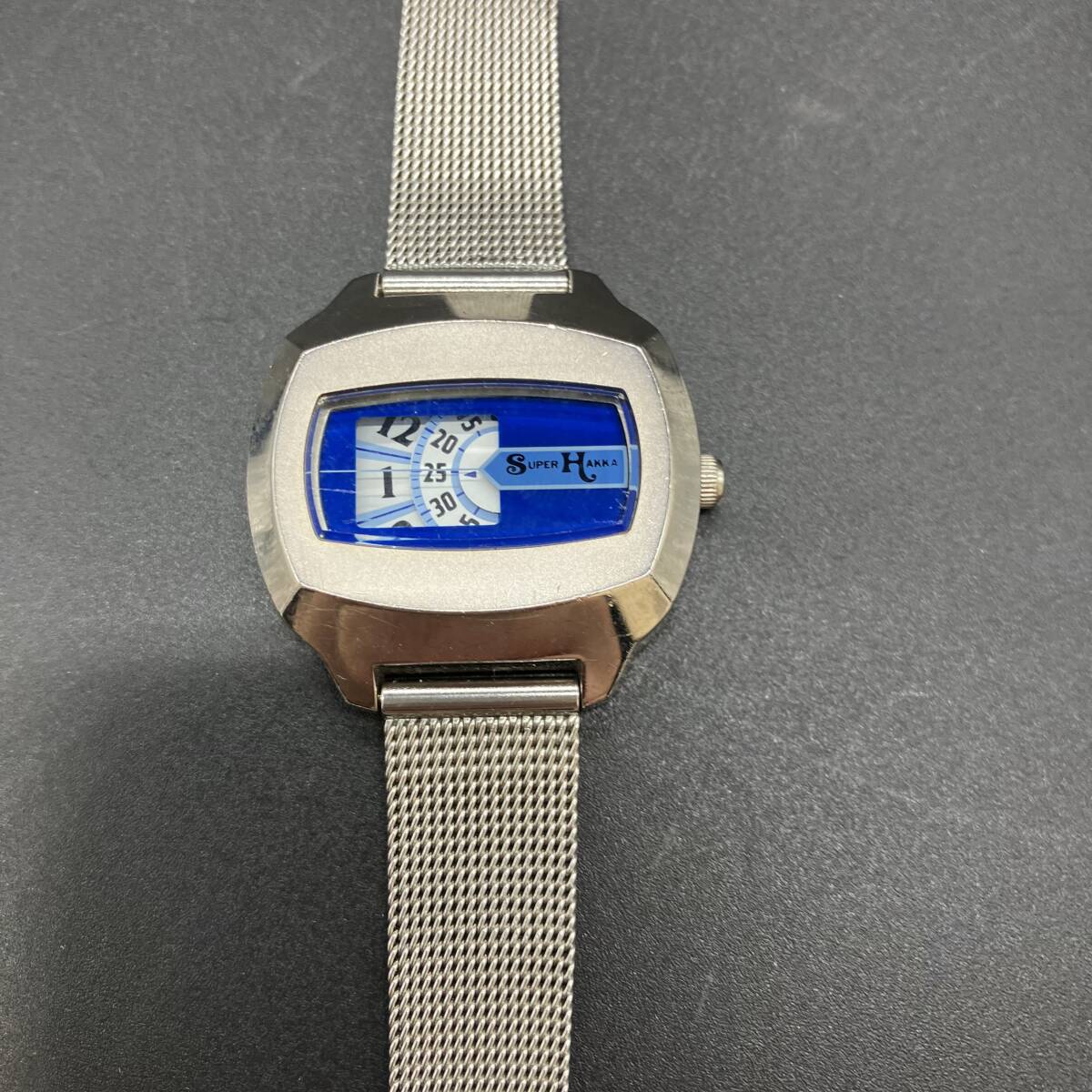 V3390 ORIENT オリエント SUPER HAKKA スーパーハッカ コラボ クオーツ腕時計 UCAD-RO ブルー 不動品・テスター反応有