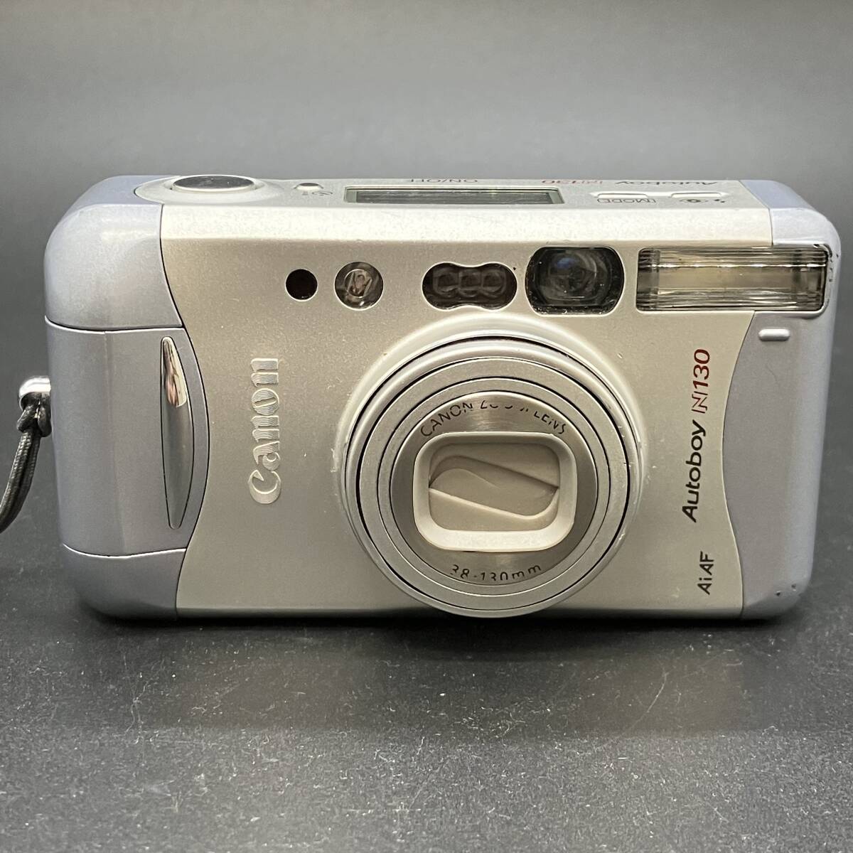 V3420A Canon キャノン Auto boy オートボーイN130 ZOOM38-130mm CR2電池×1駆動 通電確認済 コンパクトフィルムカメラ