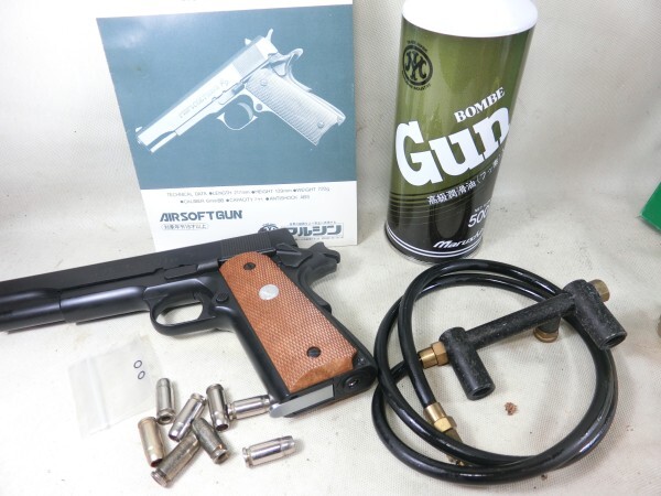 Σマルシン　コルトガバメント　ガスオペレーション　メタルカート　排莢式　ガスブローバック　GBB　ライブカート