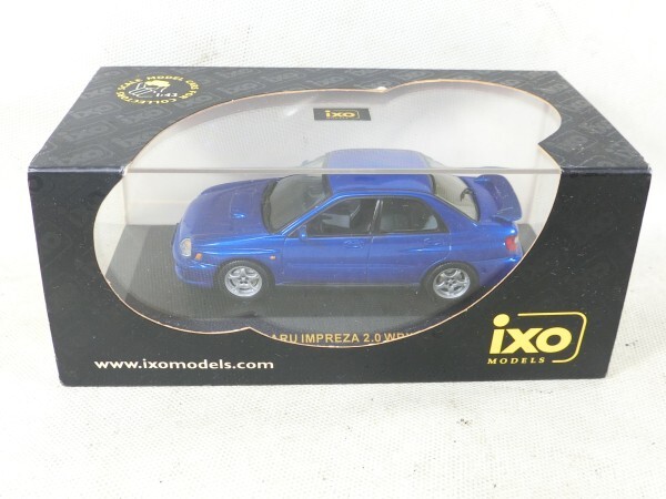 §ミニカー　ixo 1/43　スバル インプレッサ 2.0 WRX 2001 メットブルー　希少左ハンドル　イクソ　