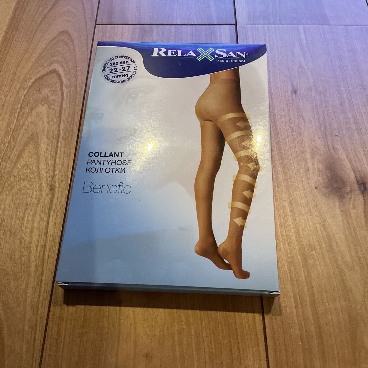 RELAXSAN 弾性ストッキング　280デニール　ブラックS-M 22-27mmHg 未使用