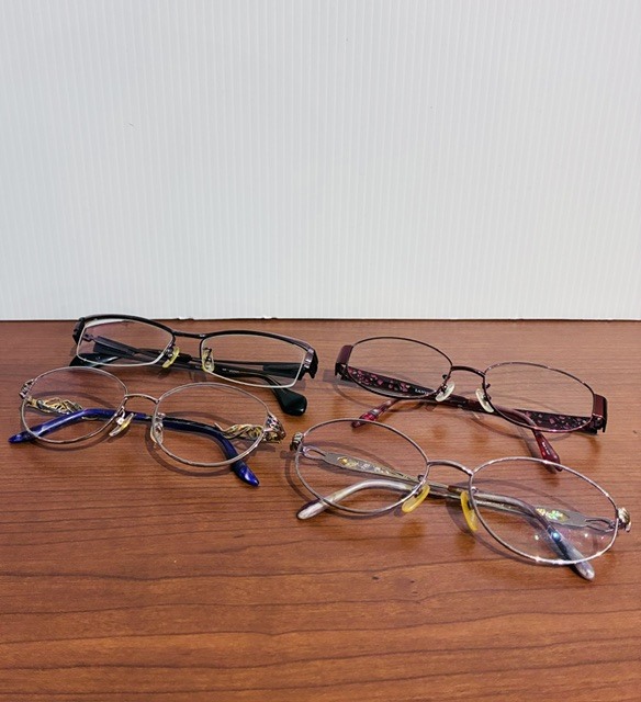 LANVIN VANQUISH 等 眼鏡 度入り 4本セット まとめ売り 装飾フレーム ランバン DG YL HM17681 フレーム