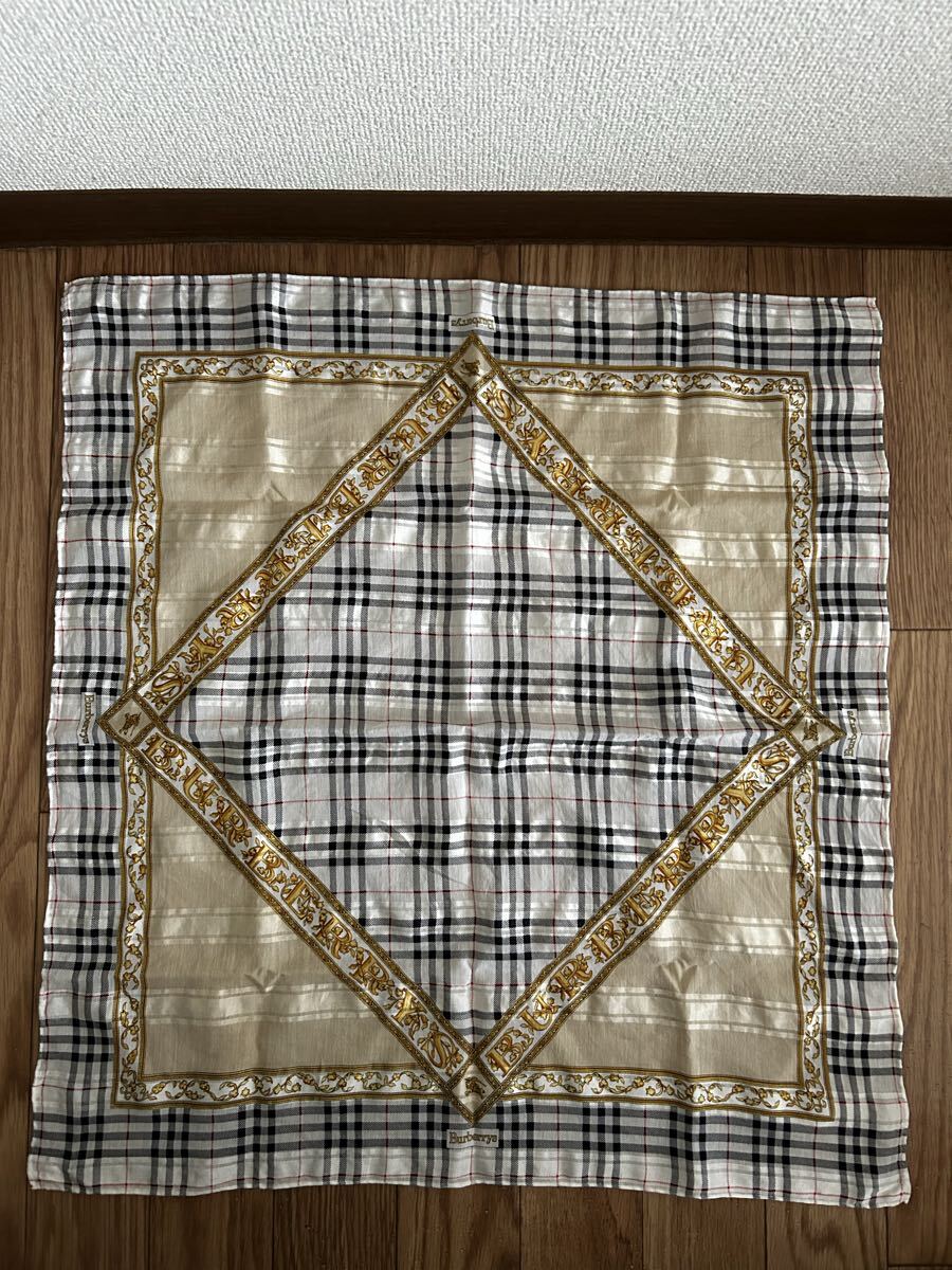 Burberry バーバリー ハンカチ? スカーフ? アンティーク ヴィンテージ BURBERRY Burberrys 大判ハンカチ 値下げ