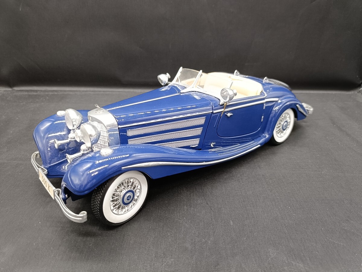Maisto マイスト スケール1/18 メルセデスベンツ 500K タイプ スペシャルロードスター 1936 ブルー ミニカー 現状品