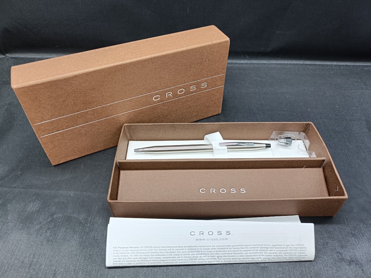 CROSS クロス ボールペン ツイスト式 USA シルバーカラー 筆記用具 筆記具 文房具 筆記確認済み