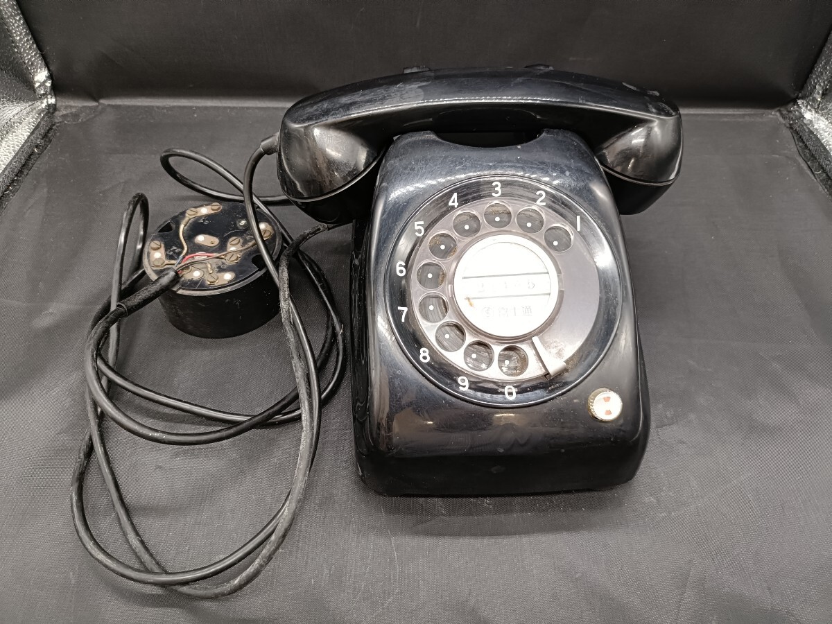 富士通 黒電話 F-312A 昭和レトロ アンティーク 富士通信機製造株式会社 自動式 電話機 インテリア レトロ 当時物 現状品 ジャンク