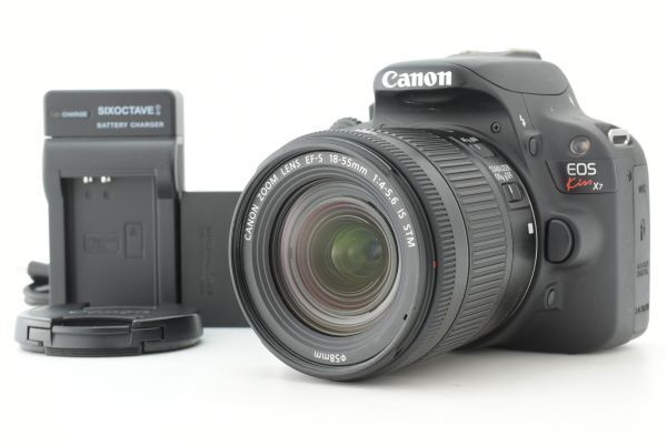 【美品】シャッターカウント 13532回 Canon EOS Kiss X7 / EF-S 18-55mm F3.5-5.6 IS STM キャノン デジタル一眼レフカメラ EF-TN-JP2598