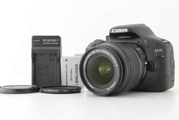 【美品 シャッターカウント 10500回】 Canon EOS Kiss X4 /EF-S 18-55mm F3.5-5.6 IS キヤノン デジタル一眼レフカメラ EF-TN-JP2628