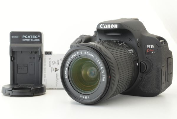 【美品 シャッターカウント 6011回】 Canon EOS Kiss X7i EF-S 18-55mm F3.5-5.6 IS STM キヤノン デジタル一眼レフカメラ EF-TN-JP2716