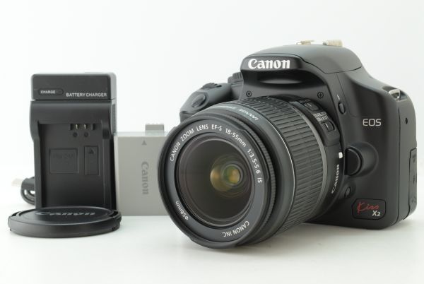 【美品　シャッターカウント5416回】Canon EOS Kiss X2 EF-s 18-55mm F3.5-5.6 IS キャノン デジタル一眼レフカメラ EF-TN-JP2745