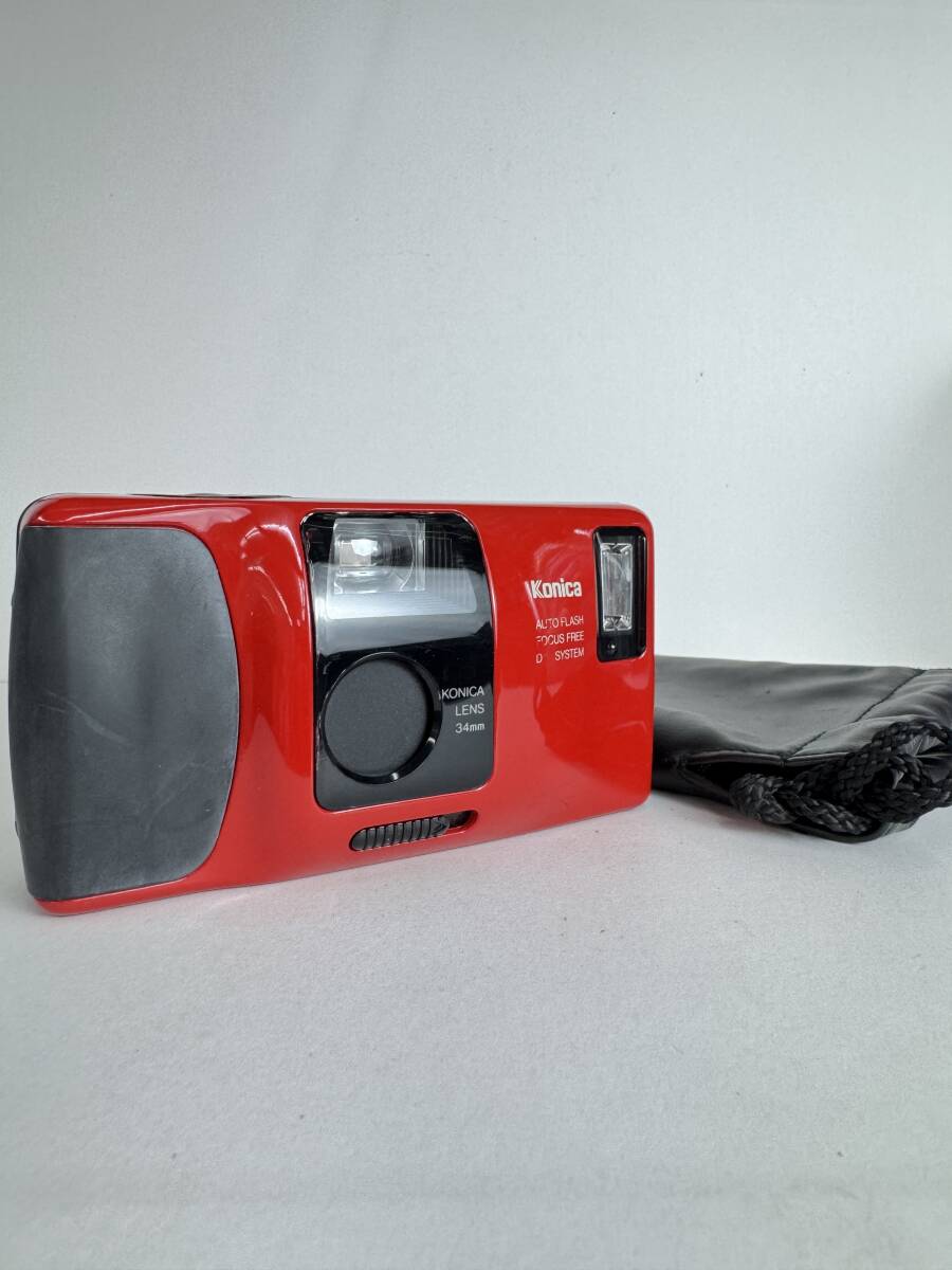 Konica TOPS レッド フィルムカメラ コニカ コンパクトカメラ KAJI005 2