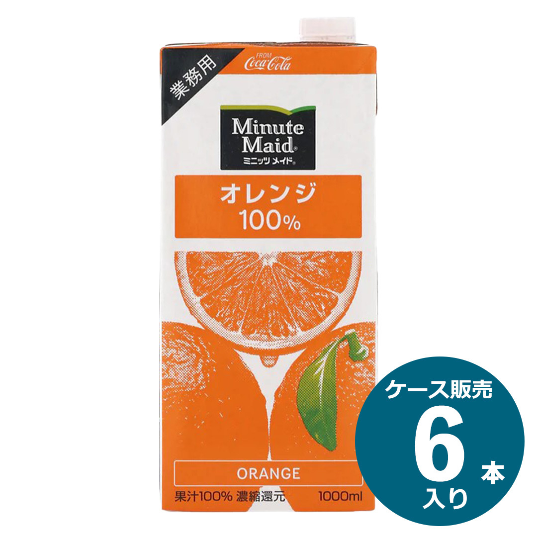 コカ・コーラ ミニッツメイド オレンジ 100% 業務用 紙パック 1ケース 1L×6本入り　賞味期限2026.9.11