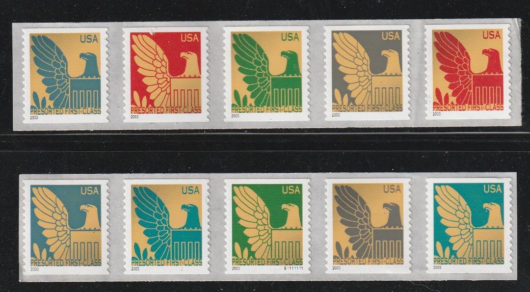 （アメリカ）2003年イーグル Presort Stamp 10種完