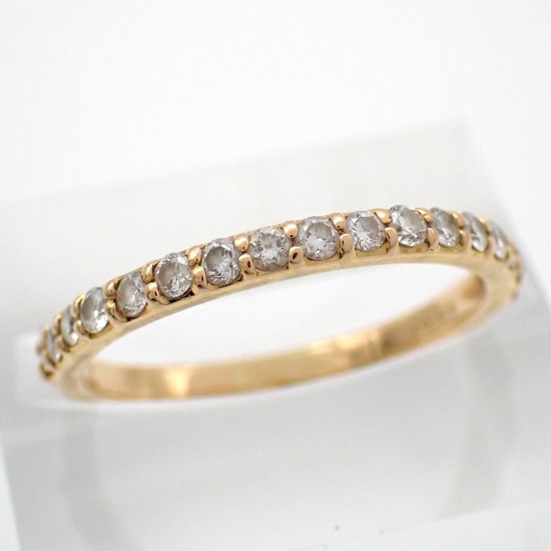 PonteVecchio ポンテヴェキオ 0.35ct ハーフ ダイヤ リング K18 750 YG 14号 イエローゴールド ハーフエタニティ ハーフサークル 5153
