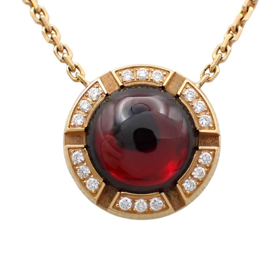 CHAUMET ショーメ クラスワンクルーズ ガーネット ダイヤ ダイヤモンド ネックレス 750 K18 ローズゴールド ピンクゴールド ペンダント5157