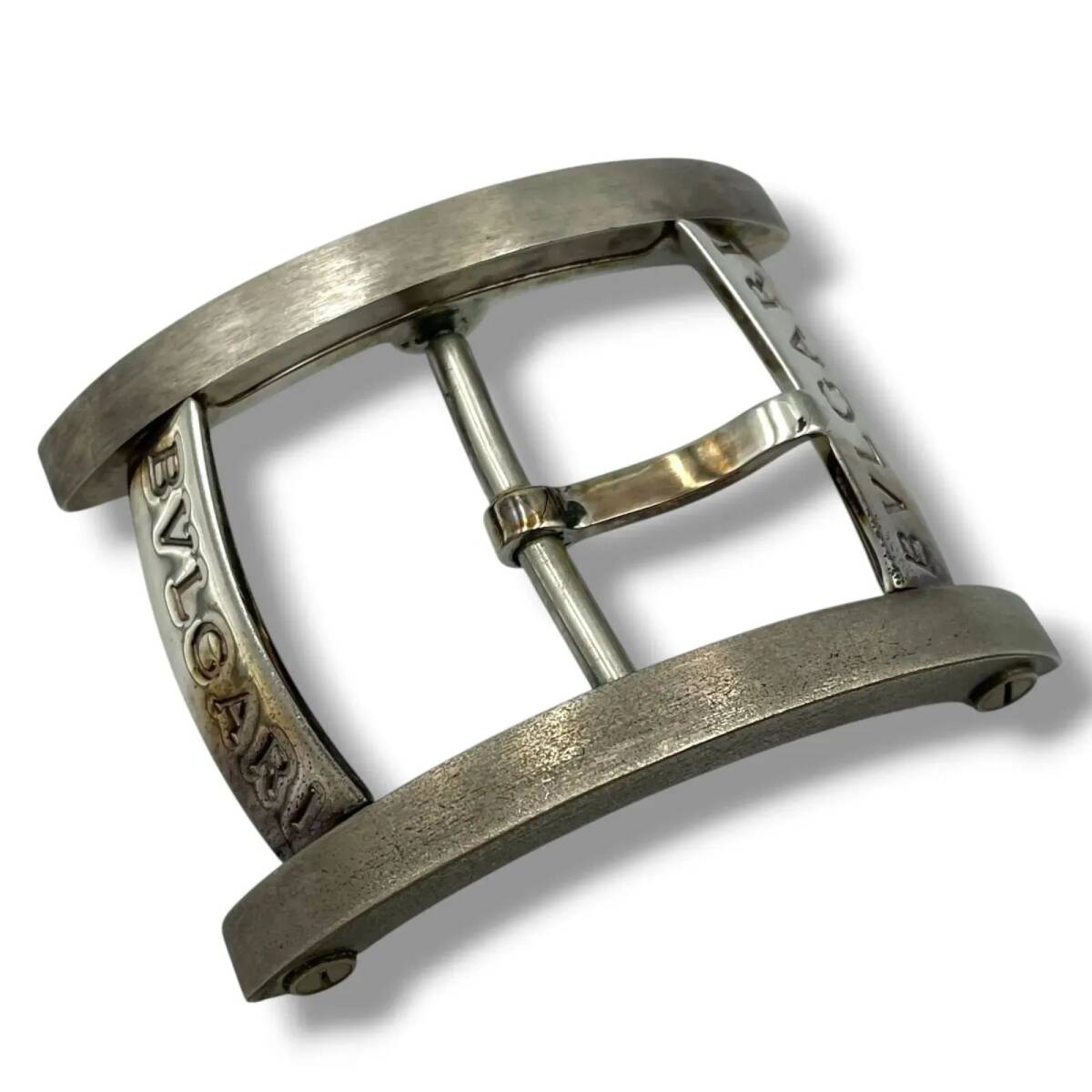 BVLGARI ブルガリ ベルト バックル のみ アクセサリー シルバー スクエア メンズ ベルト 刻印 ブランド 男性用 ベルト 【k29】