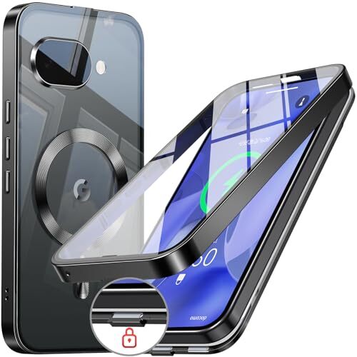 【自動スライドロック！360°全面保護】WTAIYUN Google Pixel 9a 用 ケース MagSafe対応 一体型レm