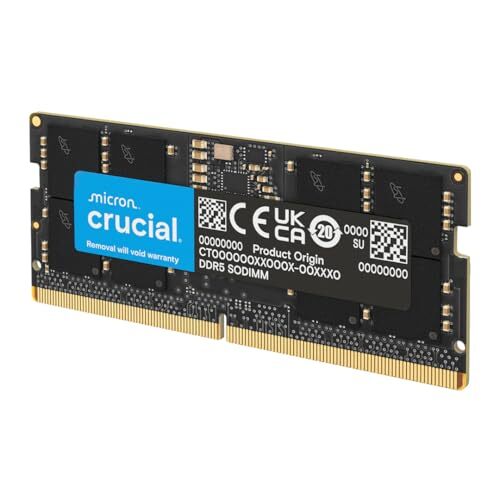 Crucial RAM 8GB DDR5 5600MT/s (または5200MT/s or 4800MT/s) ノートパソコンメm