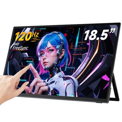モバイルモニター 18.5インチ 120Hz タッチパネル Vimonic ゲーミングモニター 光沢 グレア液晶 モバイルディスm