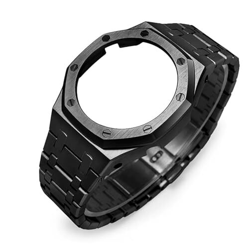 CASIO対応 GA2100/GA2110用 316ステンレス製 メタル改装キット 八角形デザイン 交換用ケース＆バンド 折りたm