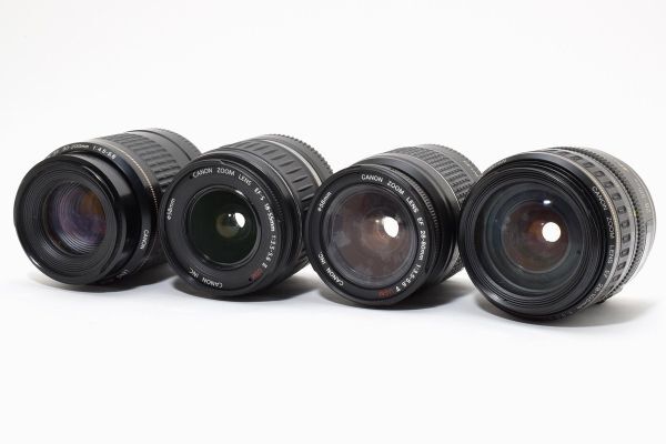 ★訳あり大特価★ キャノン CANON EF 28-80 V /28-105 USM / 80-200 /EF-S18-55 Ⅱ ★4個まとめ★ AFレンズ A01 ★★ #3538 #0360 #B73