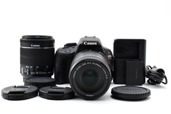★美品★ キャノン CANON EOS Kiss X7 EF-S 18-55mm /55-250mm IS STM ダブルレンズセット ★電池 充電器★ #3554 #9070 #A33