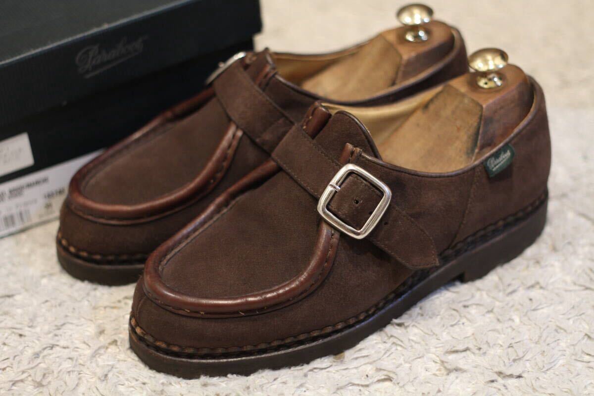 【美品】PARABOOT MICHAEL BRIDE オールスエード 39(パラブーツ ミカエル ベルト REIMS CHAMBORD william チロリアン Photon Chimey)