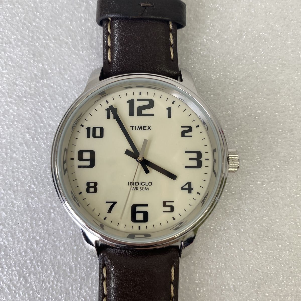 【TIMEX】ビックイージーリーダー 腕時計 クォーツ式 タイメックス 稼働品 T28201 天然皮革 ステンレススチール製